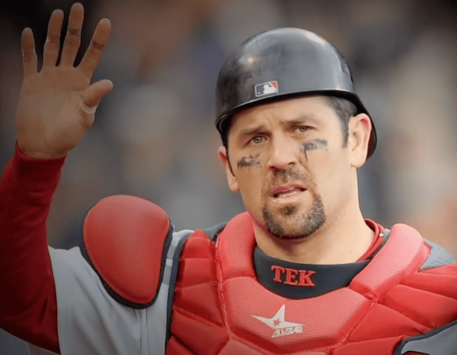 Image of Jason Varitek, highlighting his journey from Altamonte Springs to baseball legend